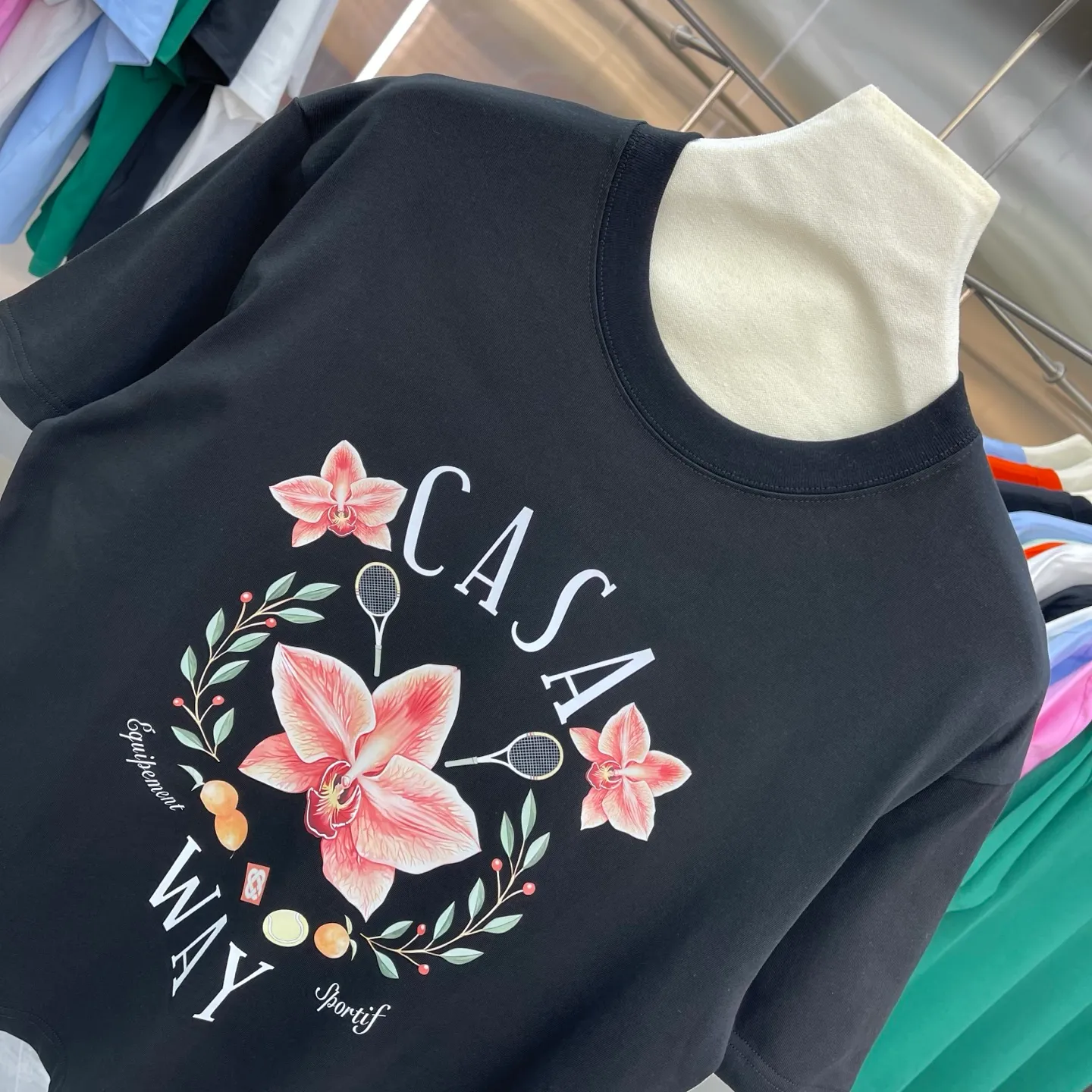 New Arrival Casablanca Classic Series T ～ ， ， 。 ， Classic ， In Stock ！ ：White Black Green Blue Pink（5 ） Size：S M L XL XXL
